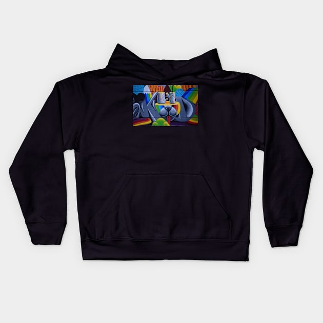 Graffiti - Surrealism in Malaga Kids Hoodie by machare